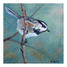 Chickadee Fine Art Bird Print