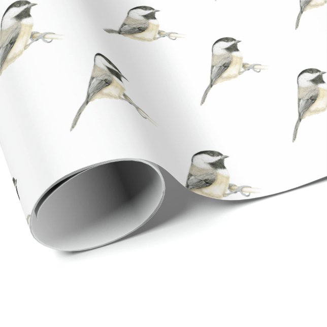 Chickadee Gift Wrap Presentpapper (Rullad Hörn)