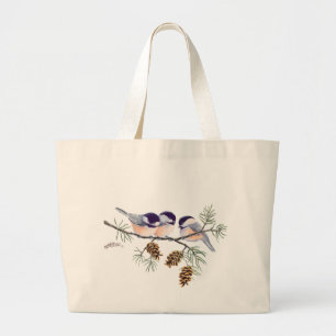 CHICKADEE & GRÄS CONES by SHARON SHARPE Jumbo Tygkasse