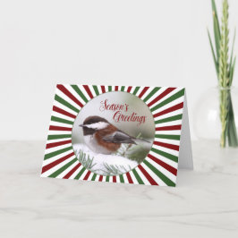 Chickadee i Snö-julkort Helgkort