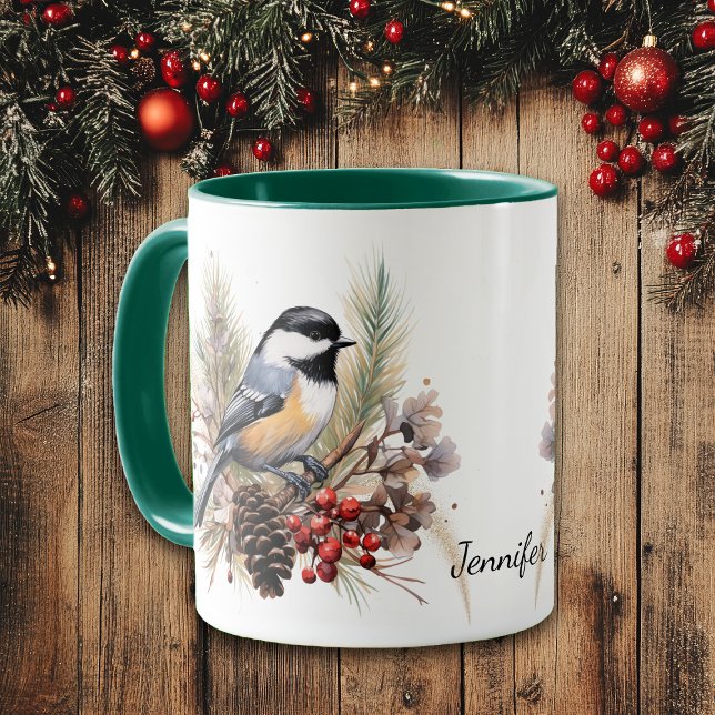 Chickadee in Winter Mugg (Skapare uppladdad)