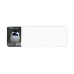 Chickadee jag skulle hellre vara Birding Address l Returadress Etikett
