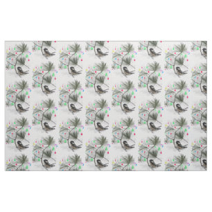 Chickadee jul Fabric Tyg
