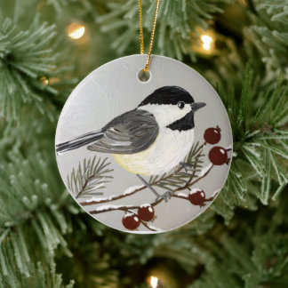 Chickadee jul Ornament