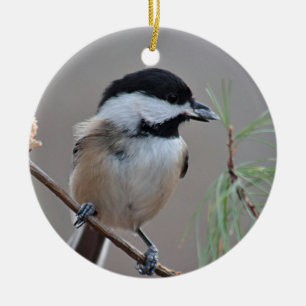 Chickadee Julgransprydnad Keramik