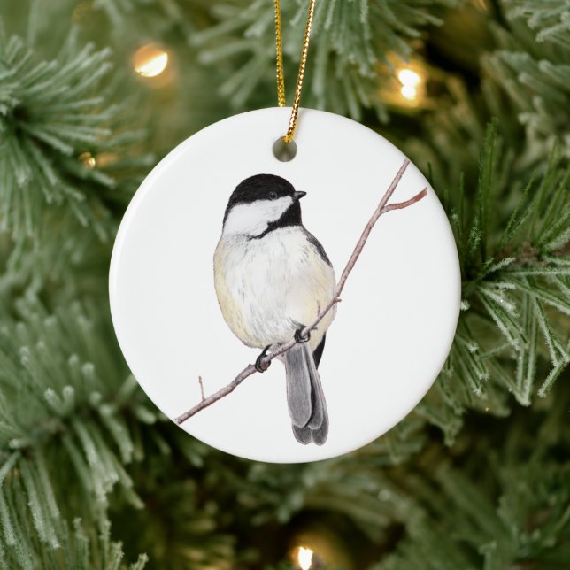 Chickadee Julgransprydnad Keramik (Träd)