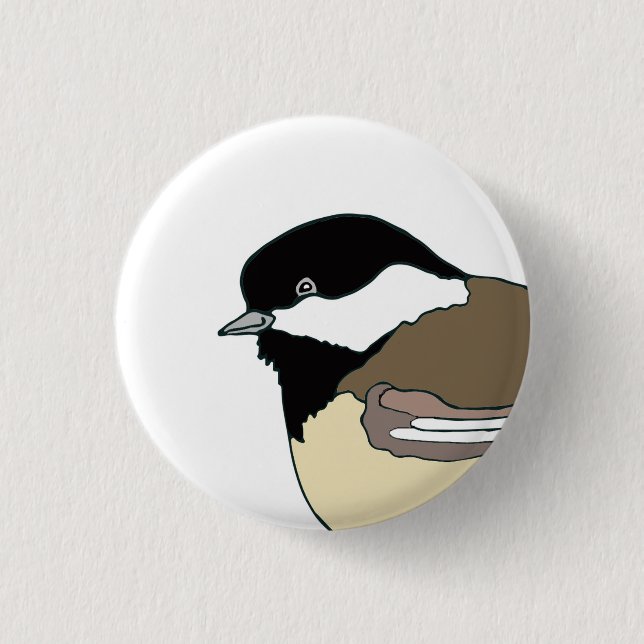 Chickadee-knapp för fågel älskare knapp (Framsida)