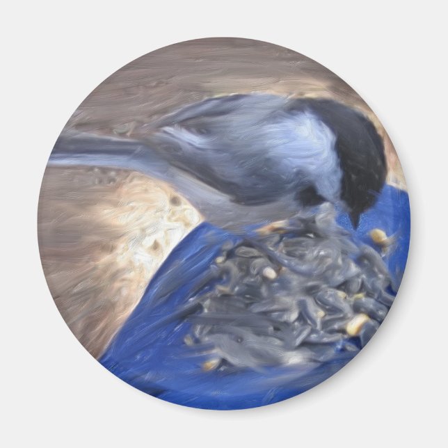 "Chickadee on my Knee" Magnet (Framsidan)