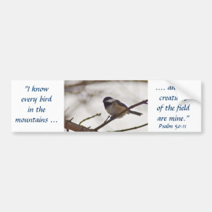 Chickadee på en fatta bildekal