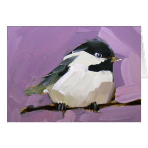 Chickadee på lilor OBS kort