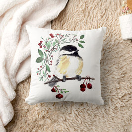 Chickadee Painting Art Kudde