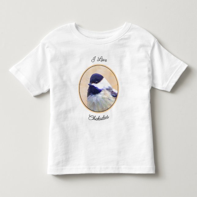 Chickadee Painting - Original Bird Art T Shirt (Framsida)