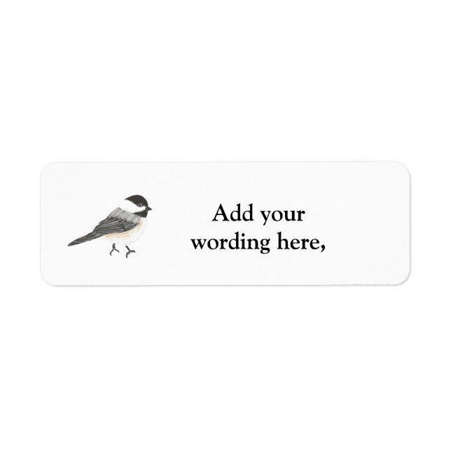 Chickadee returetiketters, personalize, returadress etikett (Framsidan)