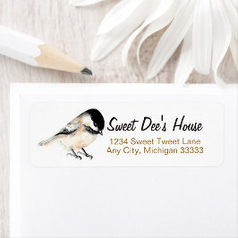 Chickadee Return Address Label Returadress Etikett