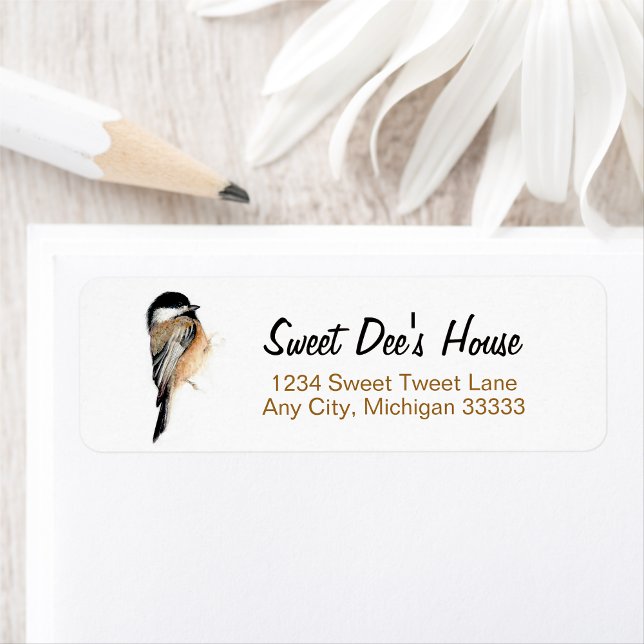 Chickadee Return Address Label Returadress Etikett (Chickadee Return Address Label from Jenn's Emporium. )