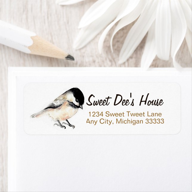 Chickadee Return Address Label Returadress Etikett (Chickadee Return Address Label from Jenn's Emporium. )