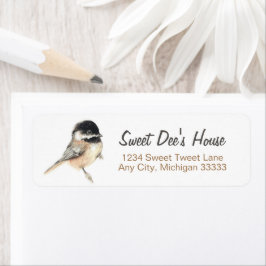 Chickadee Return Address Label Returadress Etikett