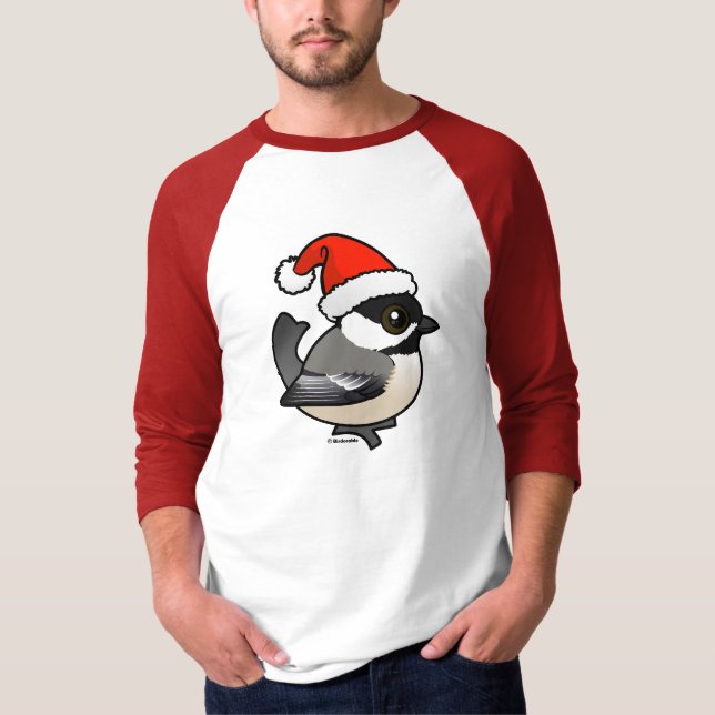 Chickadee Santa T Shirt (Framsida)