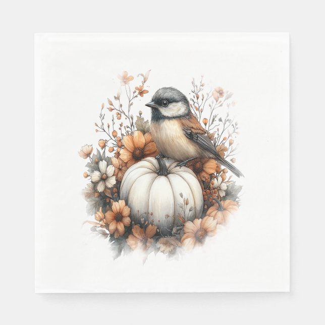 Chickadee Shirt Land Pumpkin Pappersservett (Framsidan)