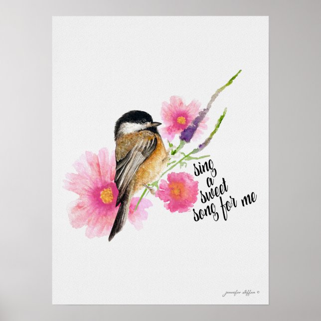 Chickadee Sjunga A Sweet Sång för mig Poster (Framsidan)