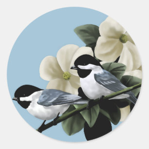 Chickadee Stickers Runt Klistermärke