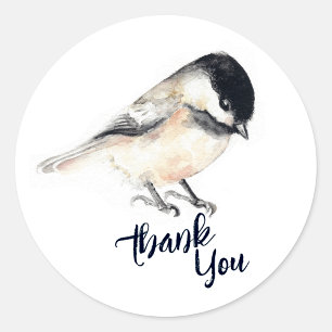 Chickadee Tack Runt Klistermärke