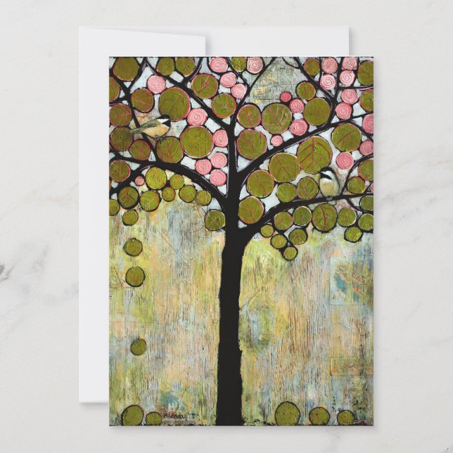 Chickadee Träd Spara datumet (Framsida)