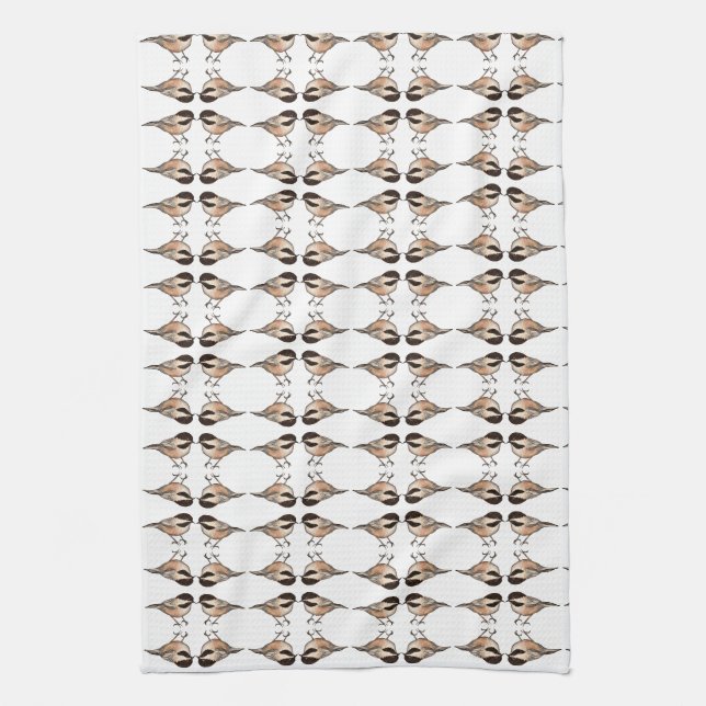 Chickadee White Geometric Kitchen Towel Kökshandduk (Vertikal)