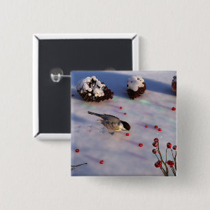 Chickadee Winter Button Knapp