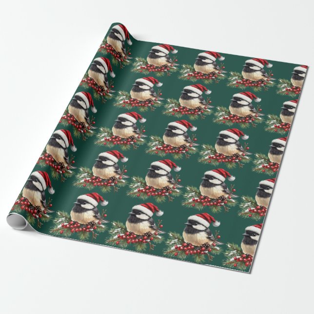 Chickadee Wrapping Papper Presentpapper (Utrullad)