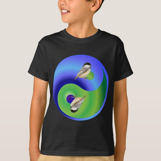 Chickadee Yin Yang T-shirt (Framsida)