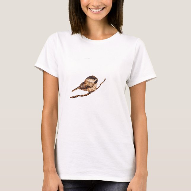 ChickadeePyrography T Shirt (Framsida)