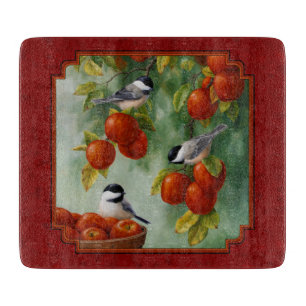 Chickadees Apple Harvest Red