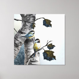 Chickadees [Design 2] 40" x 40" Canvastryck