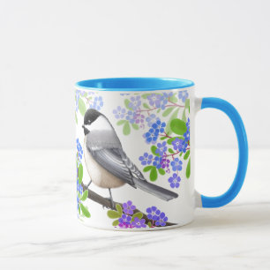 Chickadees glömmer in mig inte blommamuggen mugg