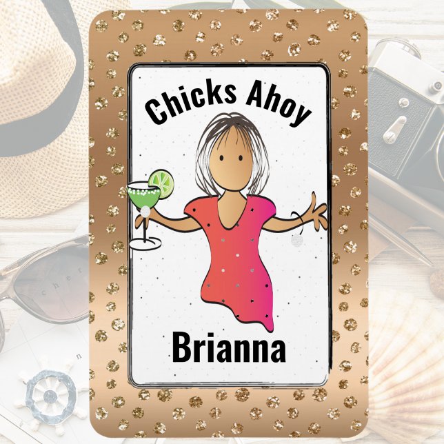 Chickar Ahoy Funny for Women Cruise Cabin Door Magnet (Skapare uppladdad)