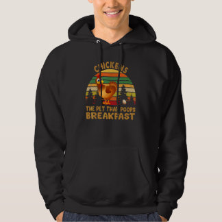 Chickar ett svin som spoops Breakfast Vintage Chic Hoodie