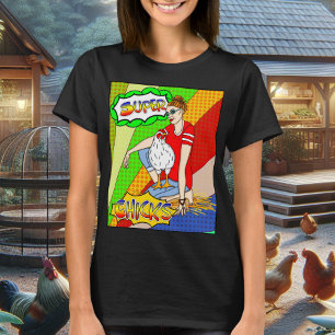 Chickar för coola Kycklingmurkonst T Shirt