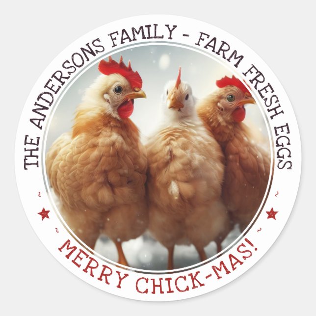 Chickar för nuvärdig julstämpling Etiketter  för R (Framsida)