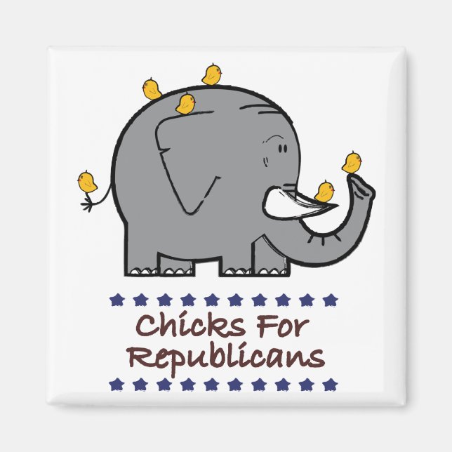 chickar för republikansk magnet (Framsidan)