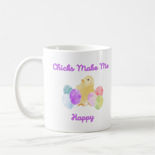 Chickar gör mig Lycklig Kaffemugg