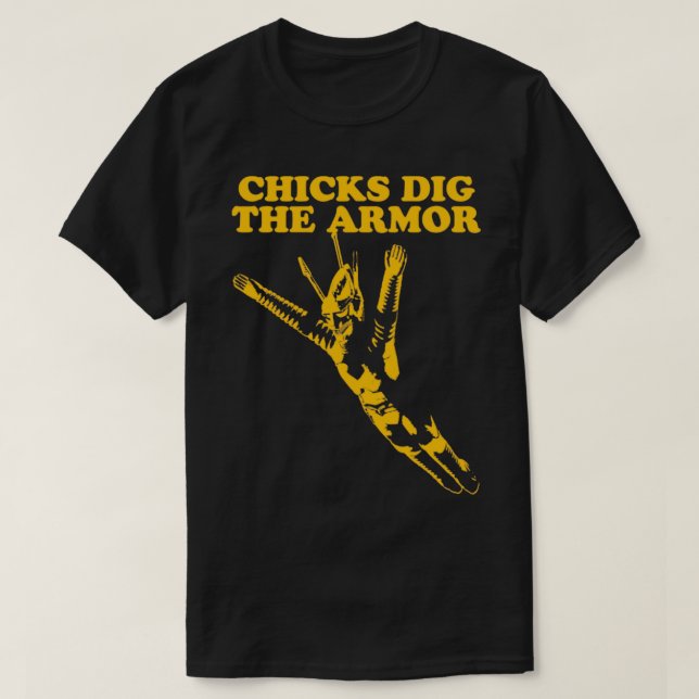 CHICKAR GRÄVER ARMOR Jet Jaguar T Shirt (Design framsida)
