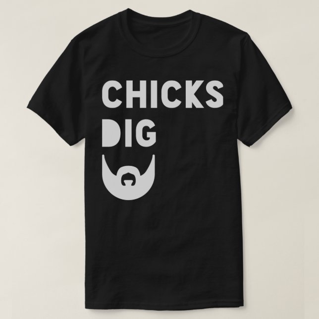 Chickar Gräver Beards T Shirt (Design framsida)