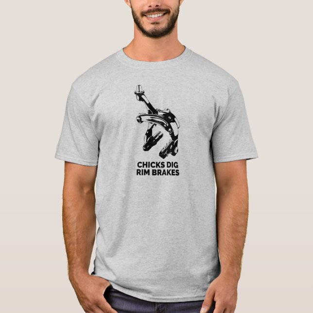Chickar Gräver fälgbromsar T Shirt (Framsida)