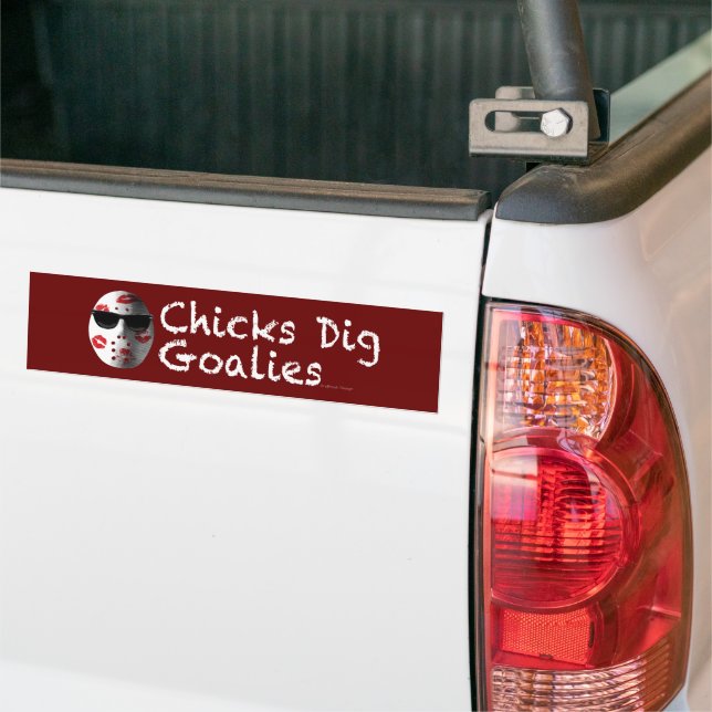 Chickar Gräver Goalies bildekal Bumper Sticker (På lastbil)
