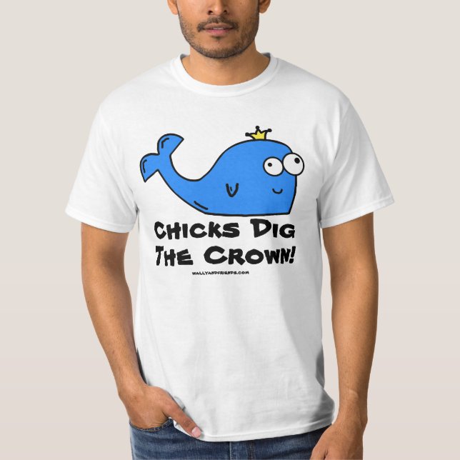 Chickar gräver kronan! t shirt (Framsida)