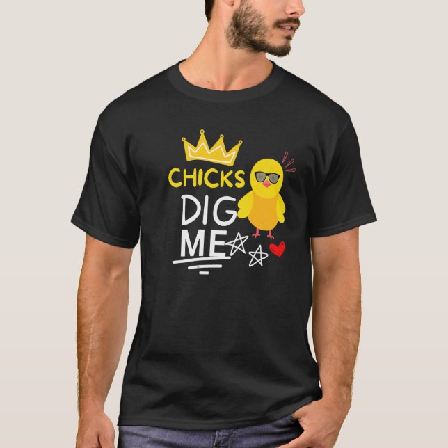 CHICKAR GRÄVER ME .BABY BIRD Premium T Shirt (Framsida)