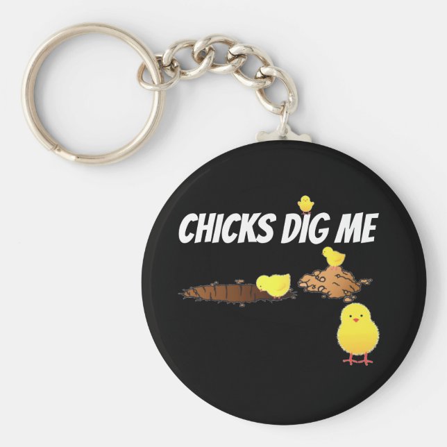 CHICKAR GRÄVER ME NYCKELRING (Framsidan)