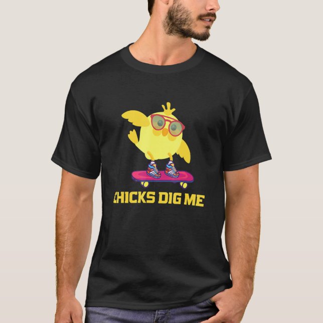 Chickar Gräver mig - Coola Chicken - Manar T Shirt (Framsida)