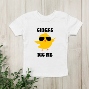 Chickar Gräver mig Coola Påsk Bird Shades Sunglass T Shirt